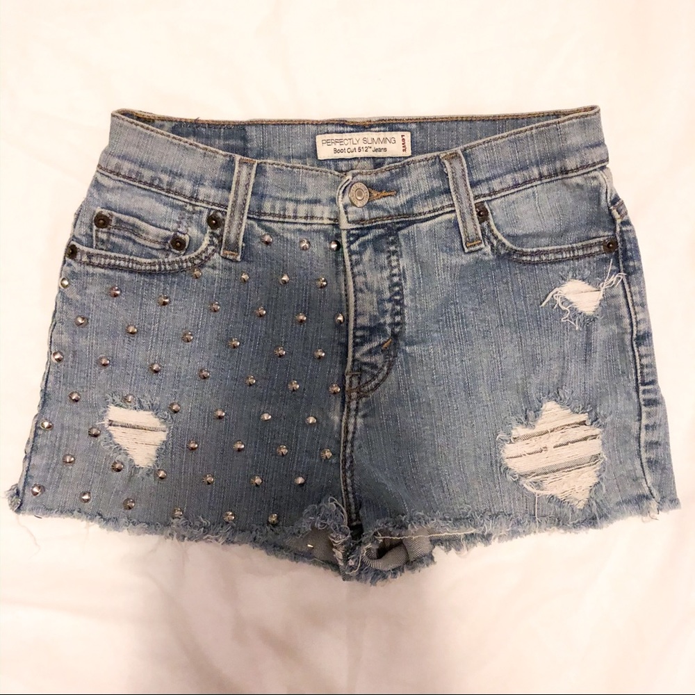 VINTAGE LEVIS RECONSTRUCTED DENIM SHORTS